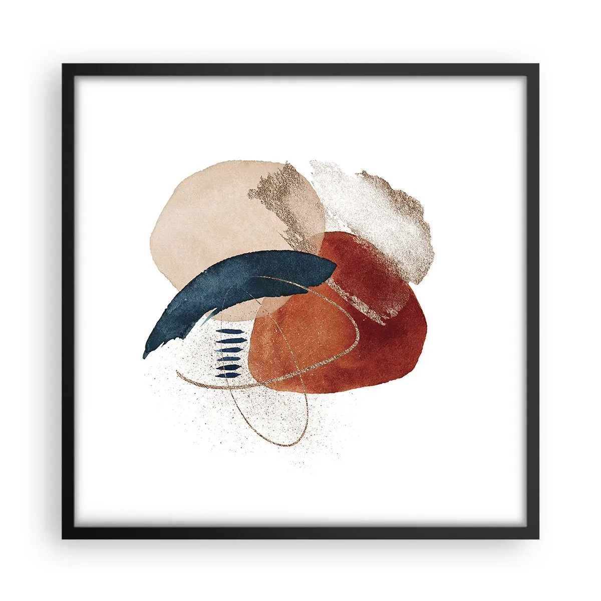 Poster in cornice nera - Composizione ovale - 50x50 cm