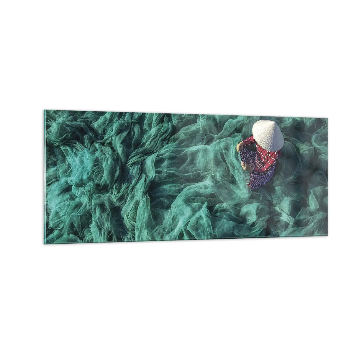 Quadro su vetro - Nel mare di reti - 100x40 cm