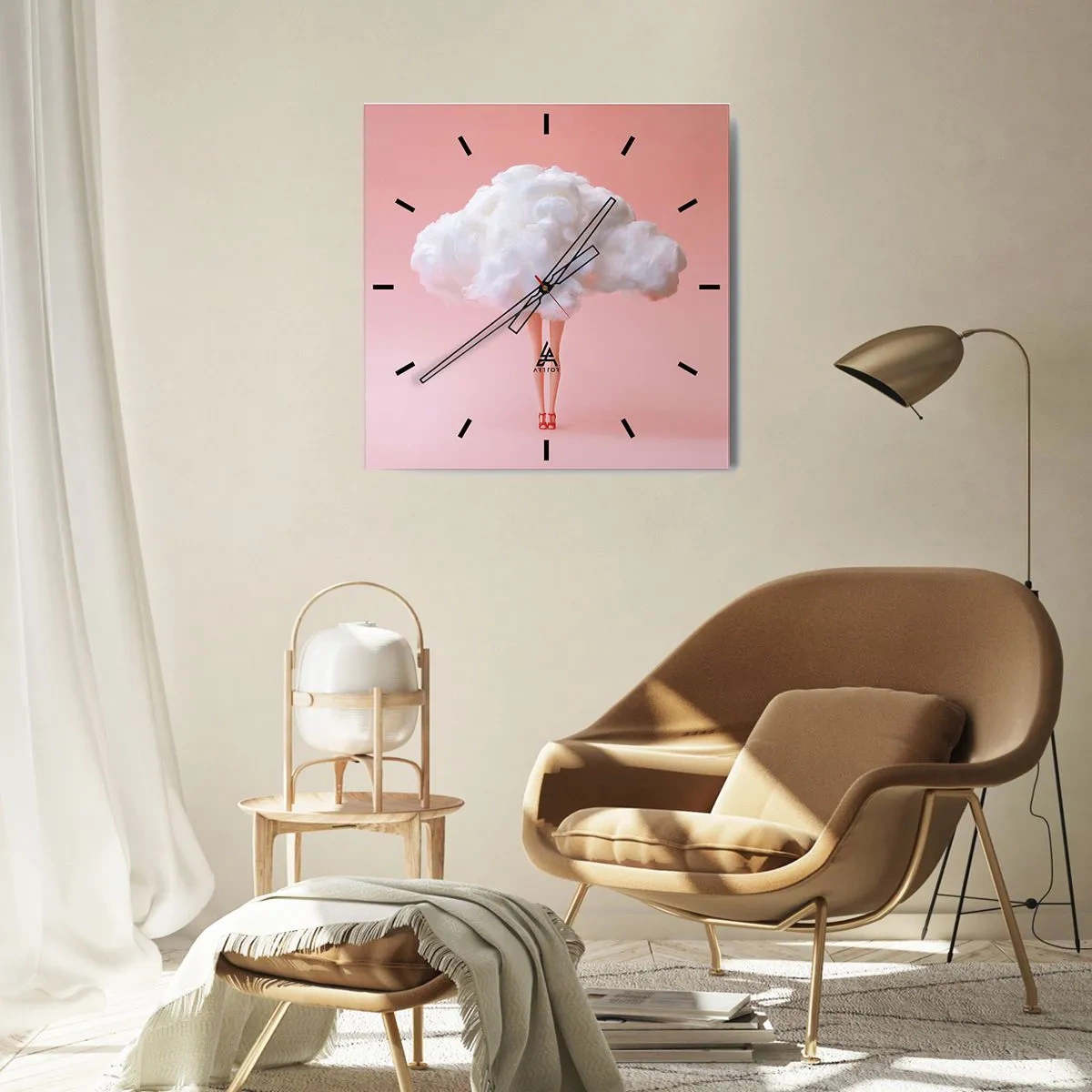 Orologio da parete - Orologio in Vetro - Dolce promessa - 30x30 cm