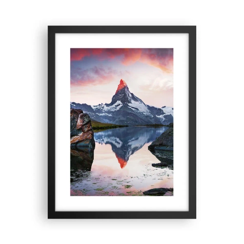 Poster in cornice nera - Il cuore dei monti è rovente - 30x40 cm
