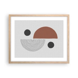 Poster in cornice rovere chiaro - La perfezione del cerchio - 50x40 cm