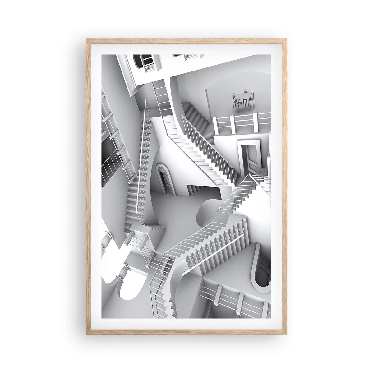 Poster in cornice rovere chiaro - Il paradosso dello spazio - 61x91 cm