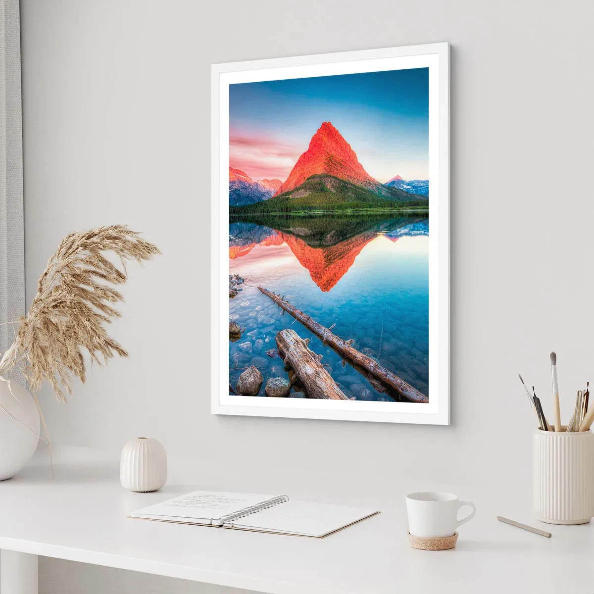 Poster in cornice bianca - Caldo e freddo - 70x100 cm