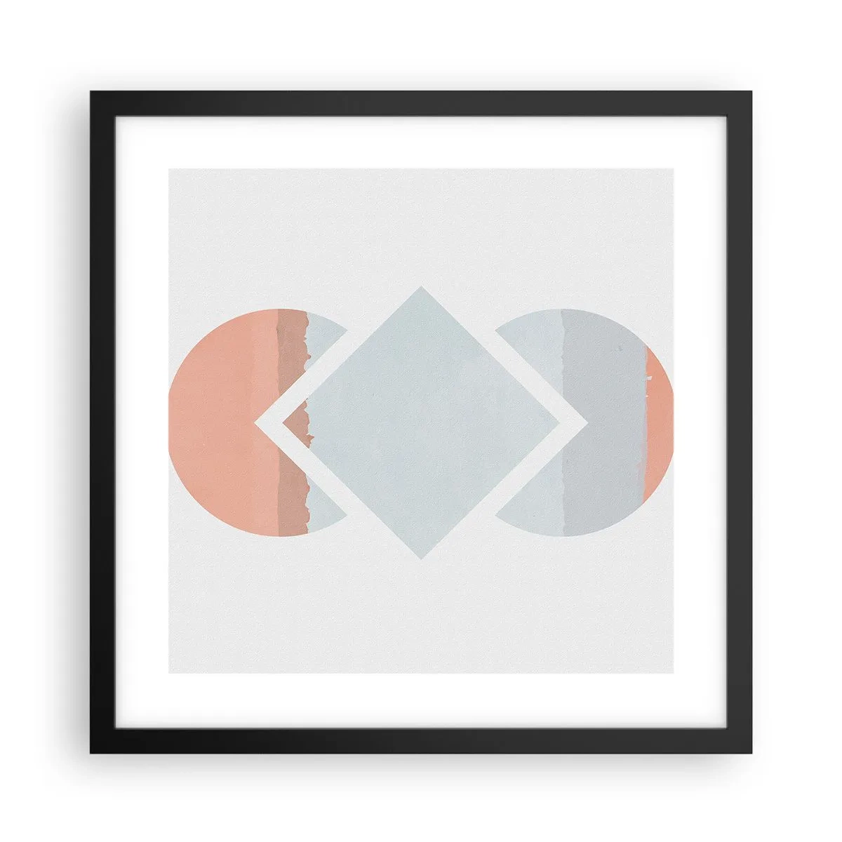 Poster in cornice nera - La situazione è chiara - 40x40 cm