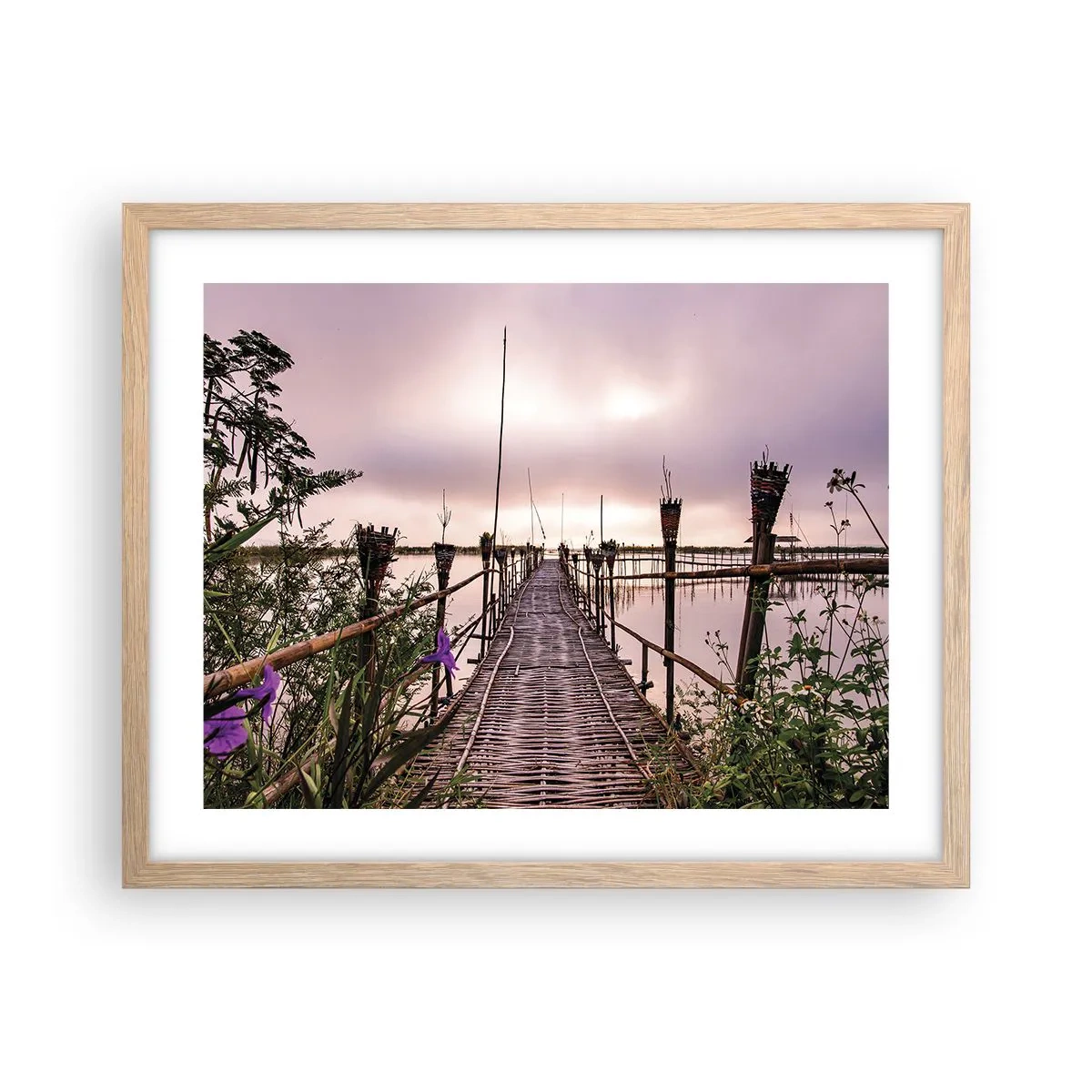 Poster in cornice rovere chiaro - Pace e silenzio dell'Asia - 50x40 cm