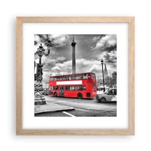 Poster in cornice rovere chiaro - Il vero flusso sanguigno della città - 30x30 cm