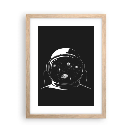 Poster in cornice rovere chiaro - Panorama niente male - 30x40 cm