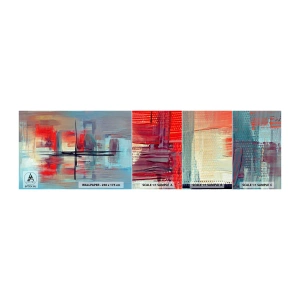 Campione di Fotomurale Adesivo Deluxe Sticker - Paesaggio in una dimensione sconosciuta - Astrazione, Pezzo, Moderno - 100x30 cm