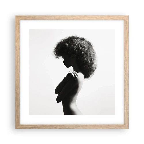 Poster in cornice rovere chiaro - Come un fiore su un gambo snello - 40x40 cm