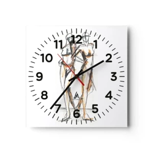 Orologio da parete - Orologio in Vetro - Studio di armonia - 40x40 cm