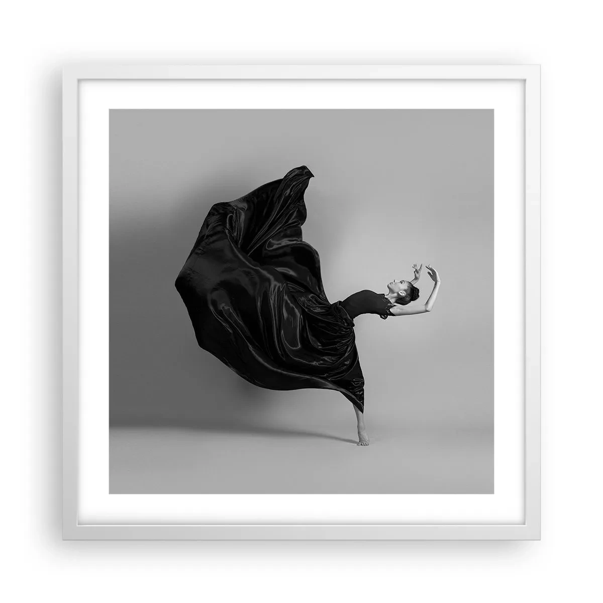 Poster in cornice bianca - Musica alata - 50x50 cm