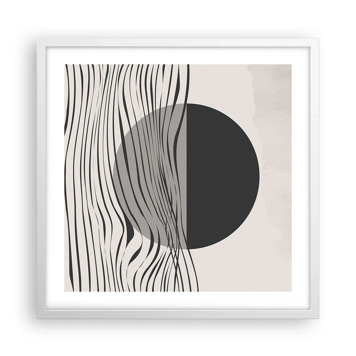 Poster in cornice bianca - Composizione a metà - 50x50 cm