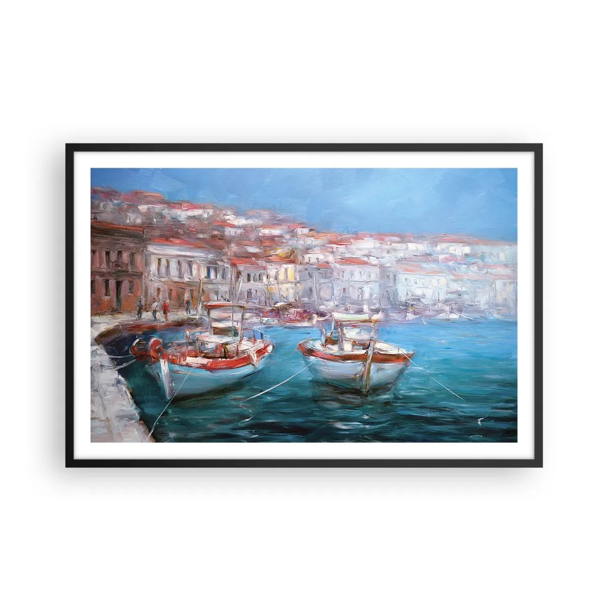 Poster in cornice nera - Golfo italiano - 91x61 cm