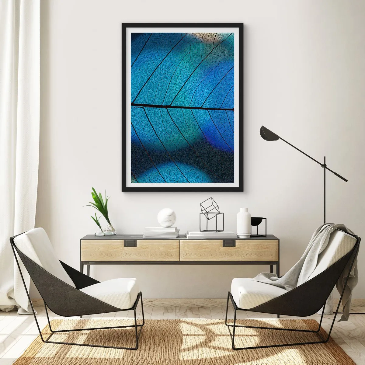 Poster in cornice nera - Struttura intricata - 30x40 cm