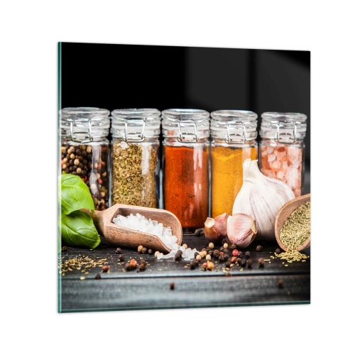 Quadro su vetro - Perché la vita abbia sapore - 60x60 cm