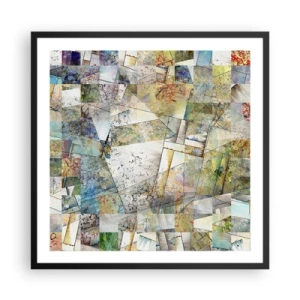 Poster in cornice nera - Rimpasto geometrico - 60x60 cm