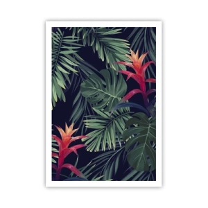 Poster - Fiammante nel verde - 70x100 cm