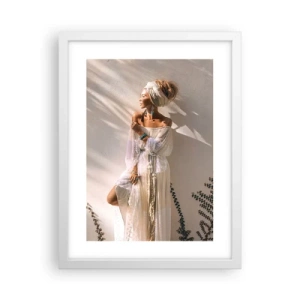 Poster in cornice bianca - Il sole e la ragazza - 30x40 cm