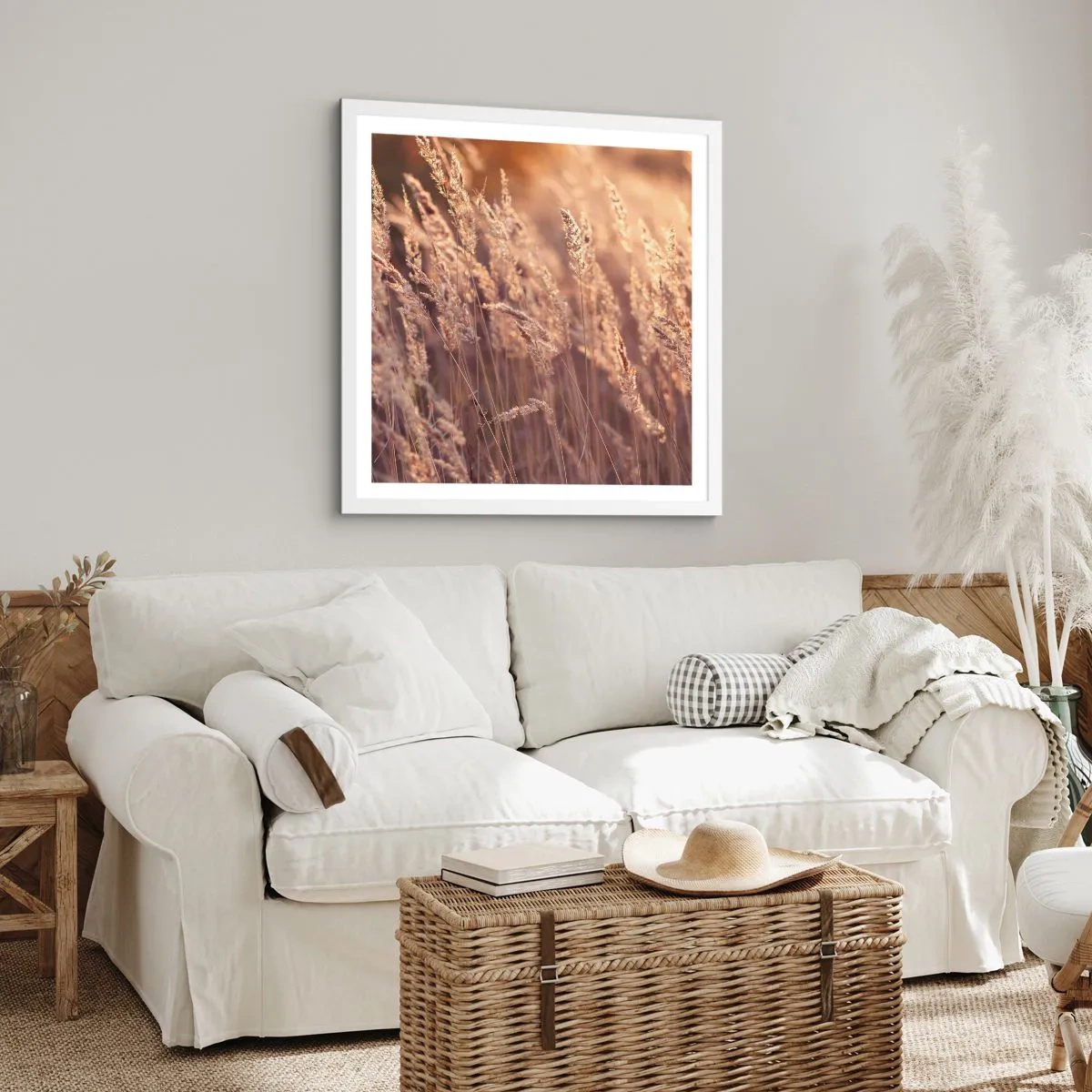 Poster in cornice bianca - Pronti a salutare l'autunno - 40x40 cm