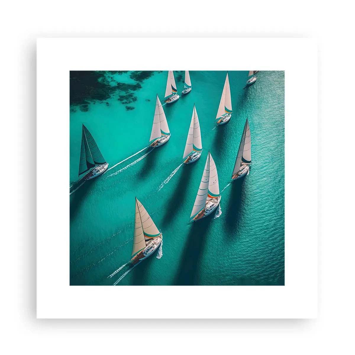 Poster - In gara con il vento - 30x30 cm