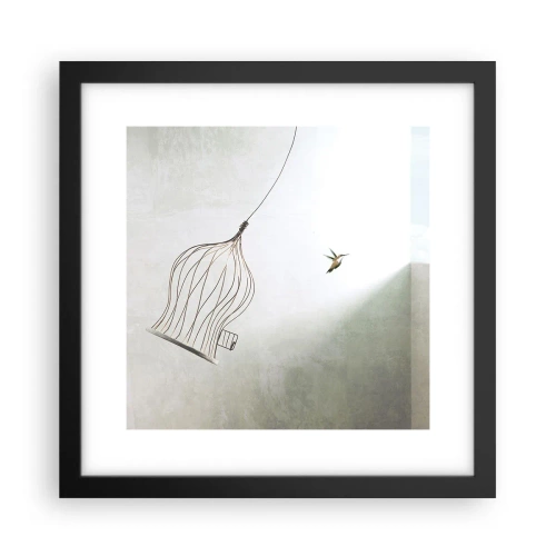 Poster in cornice nera - Nel proprio elemento - 30x30 cm
