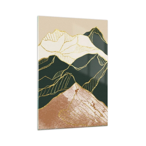 Quadro su vetro - Cime d'oro - 70x100 cm