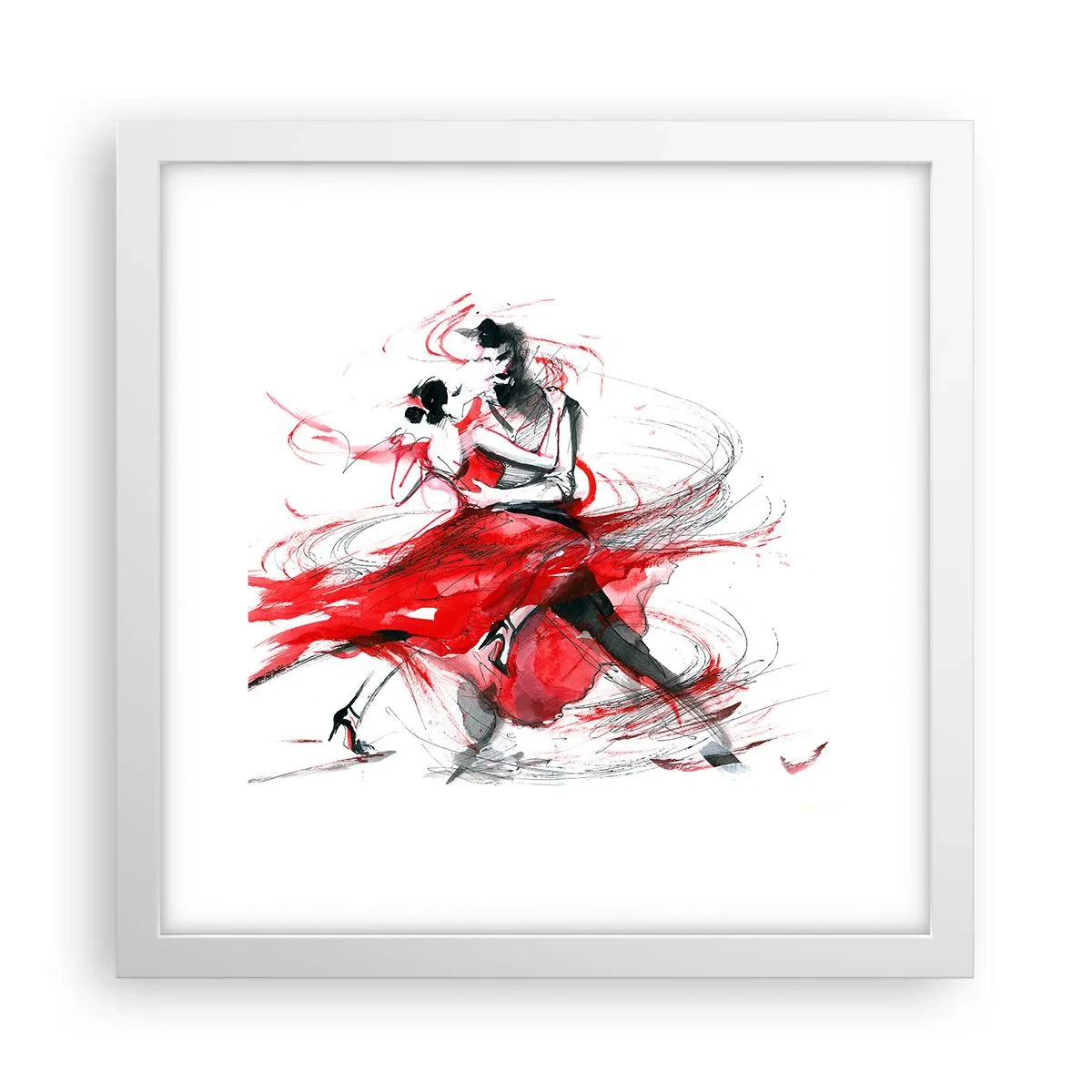 Poster in cornice bianca - Tango: il ritmo della passione - 30x30 cm