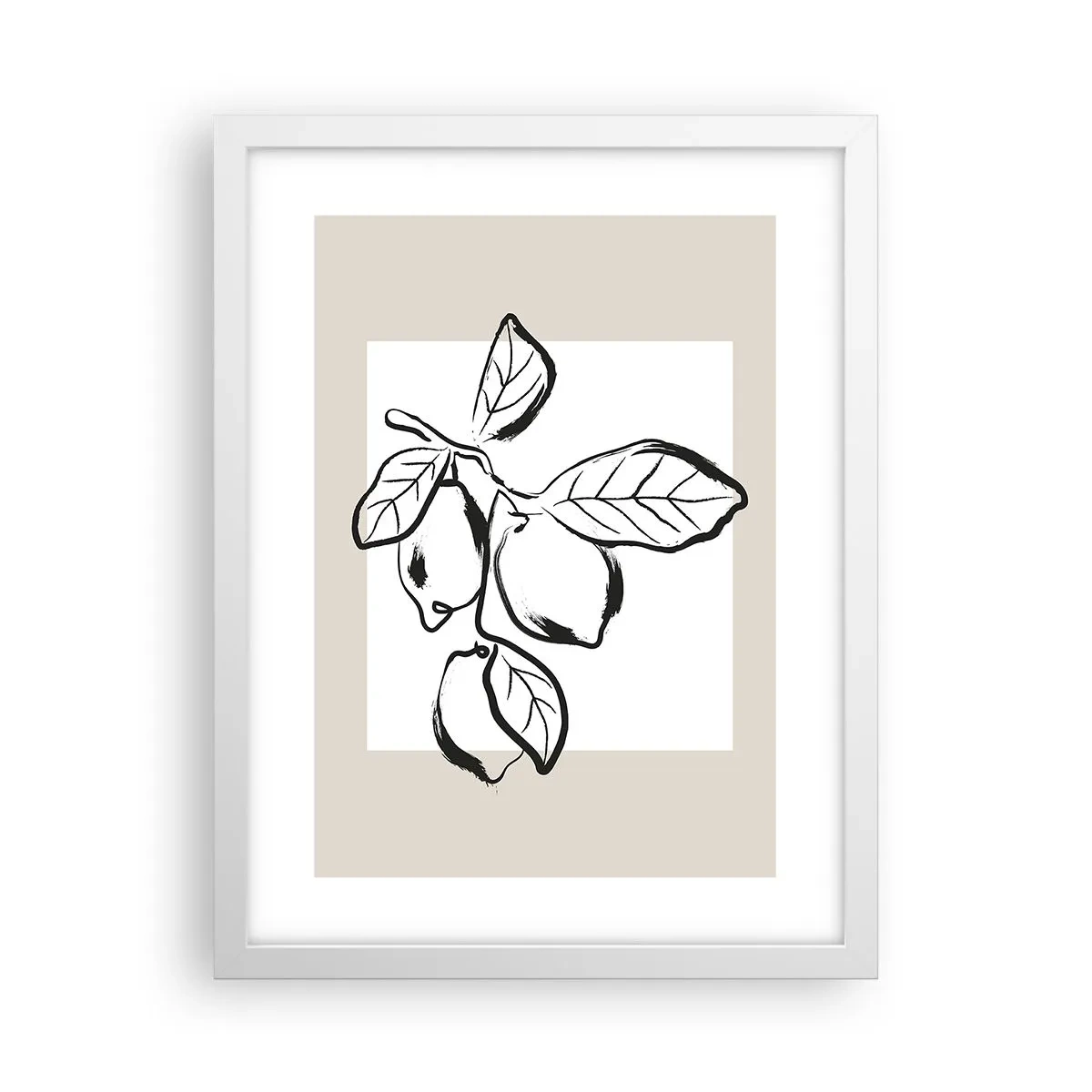 Poster in cornice bianca - Dove i limoni maturano... - 30x40 cm