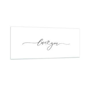 Quadro su vetro - Bianco e nero - 100x40 cm