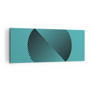 Quadro su tela - Stampe su Tela - Cerchio: variazione geometrica - 100x40 cm