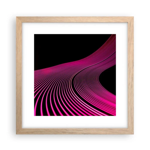 Poster in cornice rovere chiaro - Il viale della luce - 30x30 cm