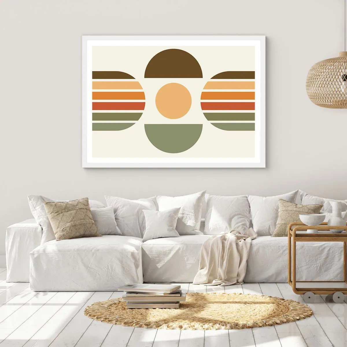 Poster in cornice bianca - Nei colori della terra - 70x50 cm