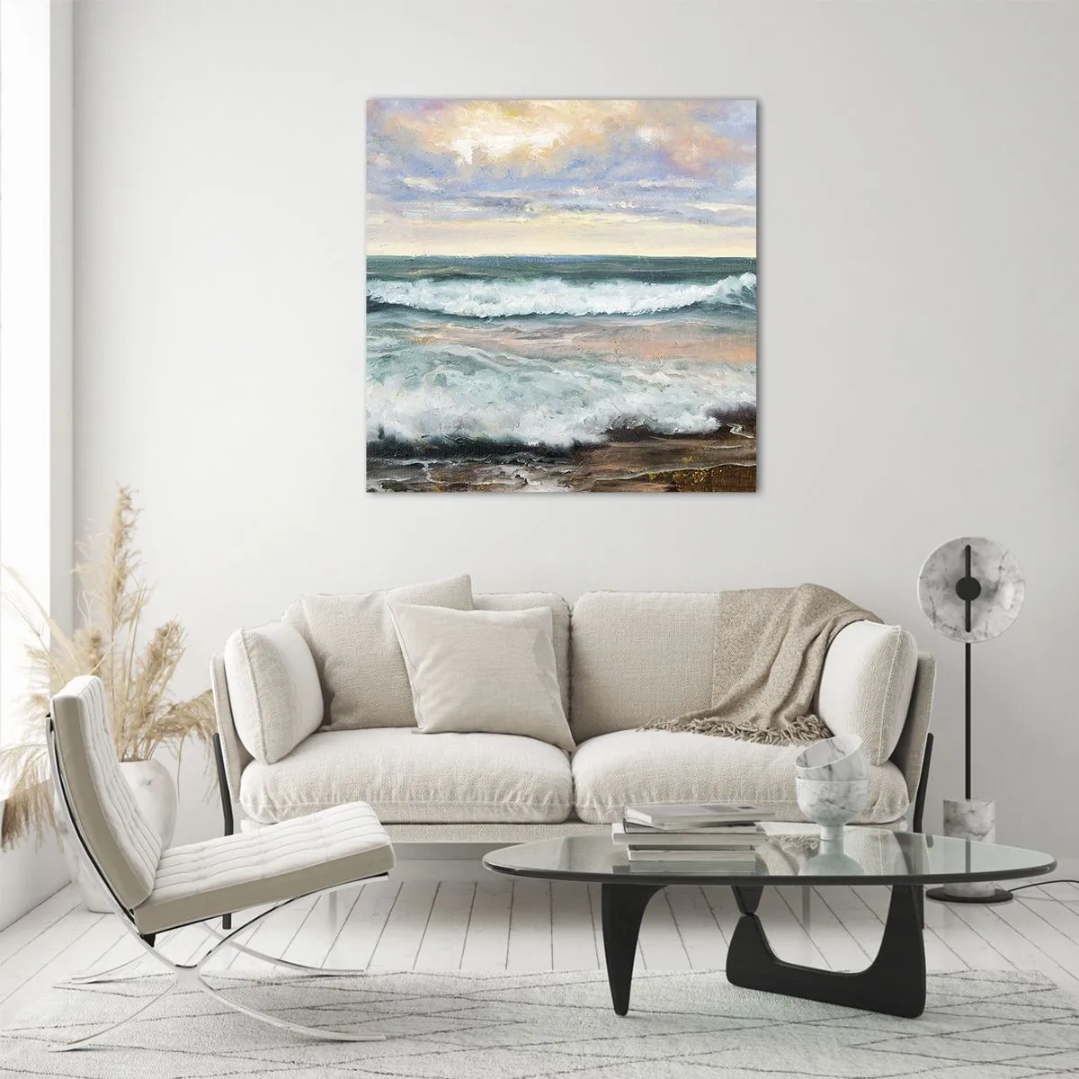 Quadro su vetro - Dove l'anima si calma - 50x50 cm