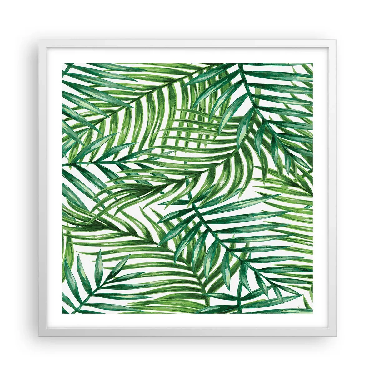 Poster in cornice bianca - Sotto un baldacchino verde - 60x60 cm