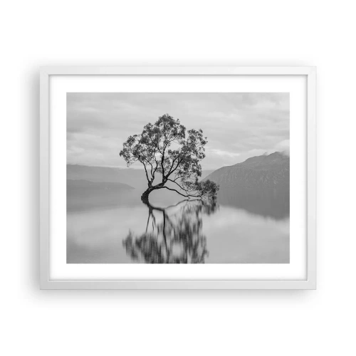 Poster in cornice bianca - C'è un paese così - 50x40 cm