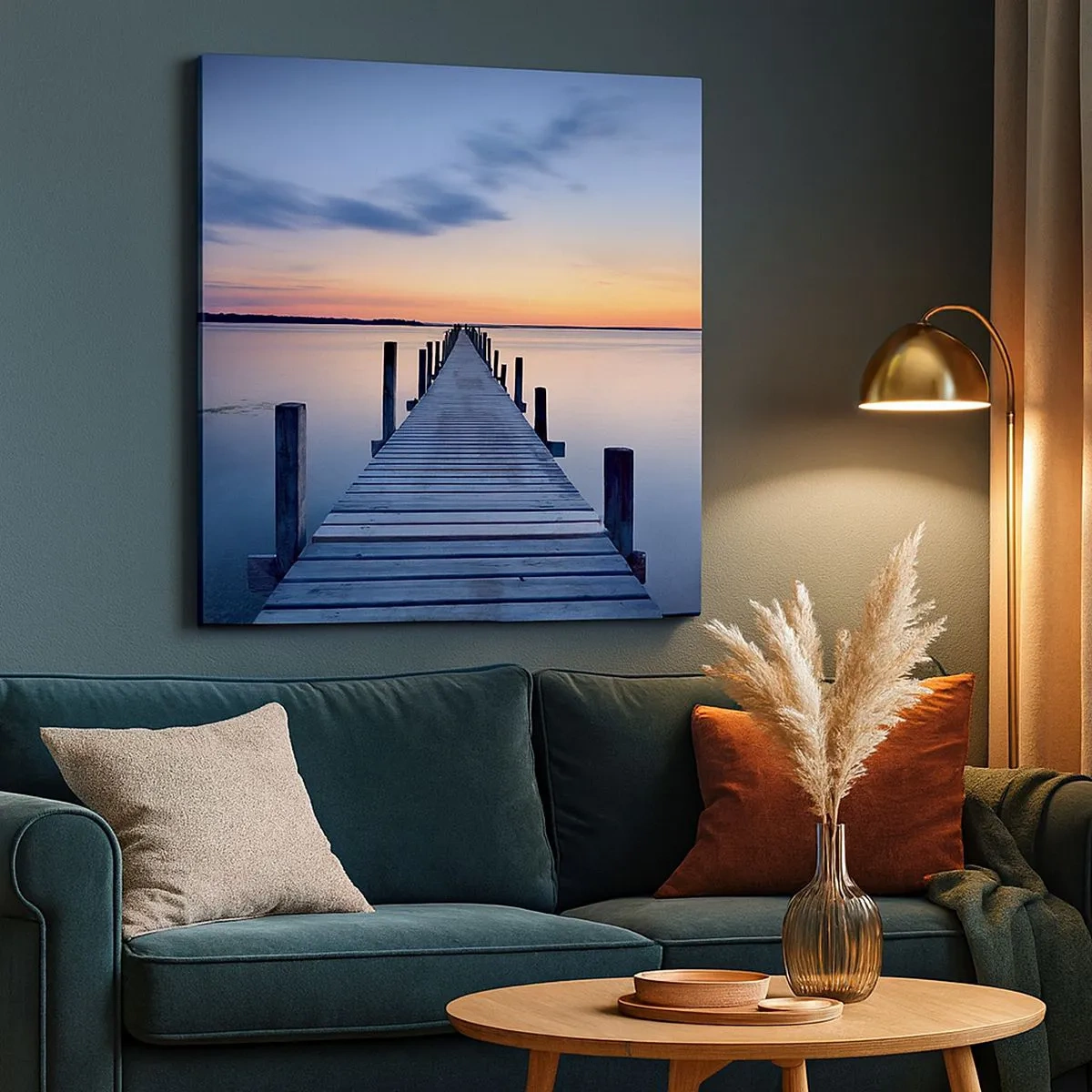 Quadro su tela - Stampe su Tela - La calma di un dolce tramonto - 30x30 cm