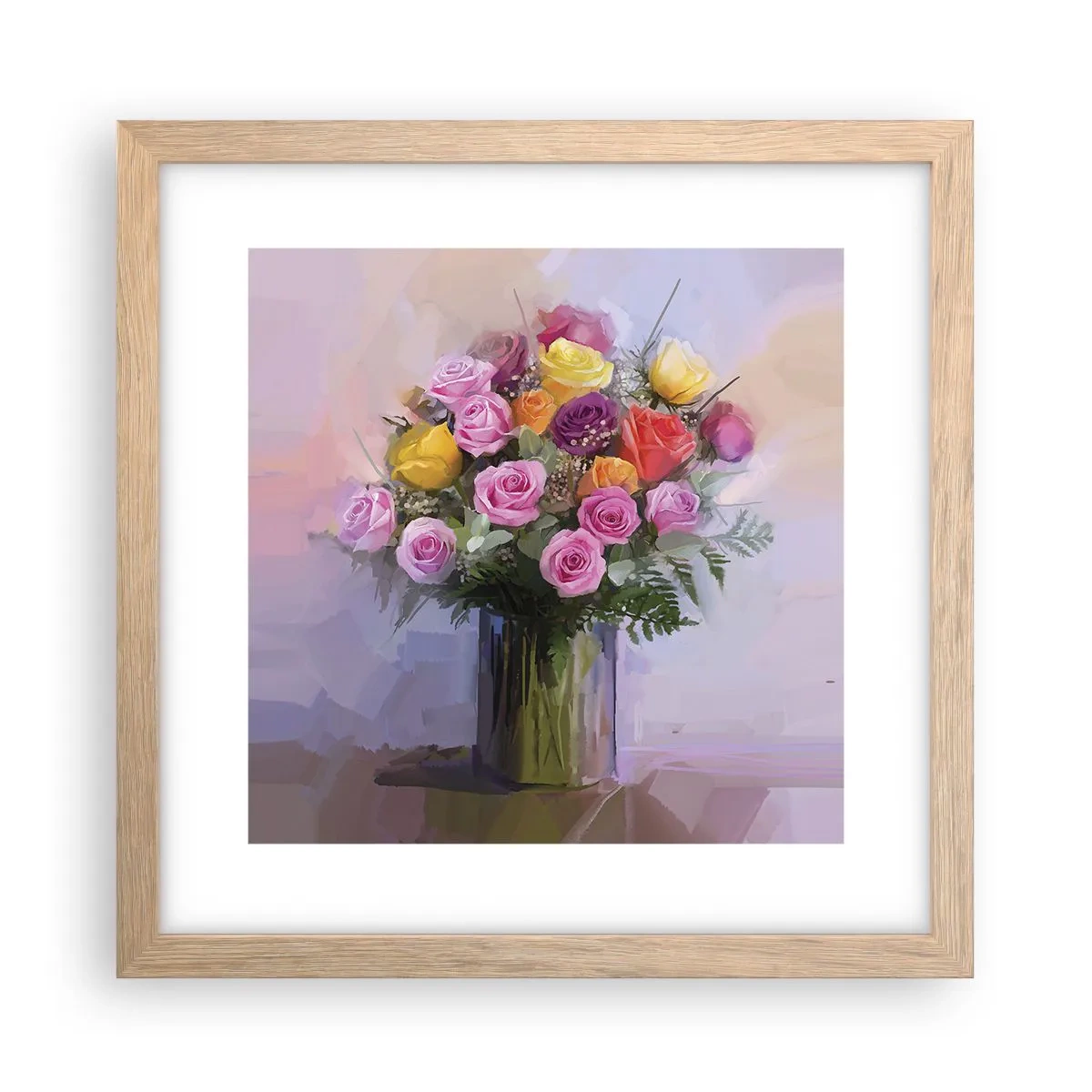 Poster in cornice rovere chiaro - Bellezza immobile - 30x30 cm