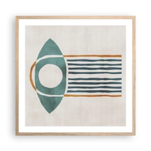 Poster in cornice rovere chiaro - Segni e rituali - 60x60 cm