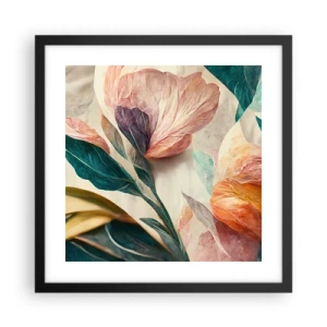 Poster in cornice nera - I fiori delle isole del sud - 40x40 cm