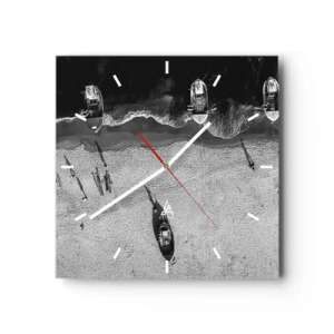 Orologio da parete - Orologio in Vetro - Ancora sulla riva... - 40x40 cm