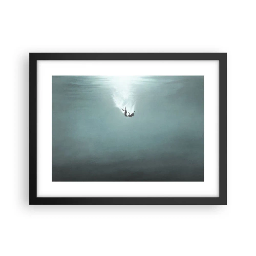 Poster in cornice nera - Nell'abbraccio dell'oceano - 40x30 cm