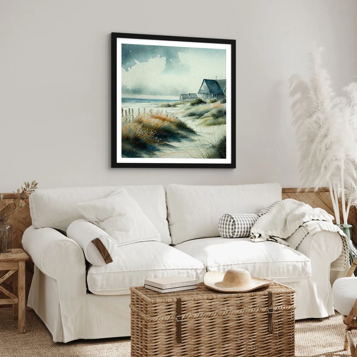 Poster in cornice nera - Lontano dal caos - 30x30 cm