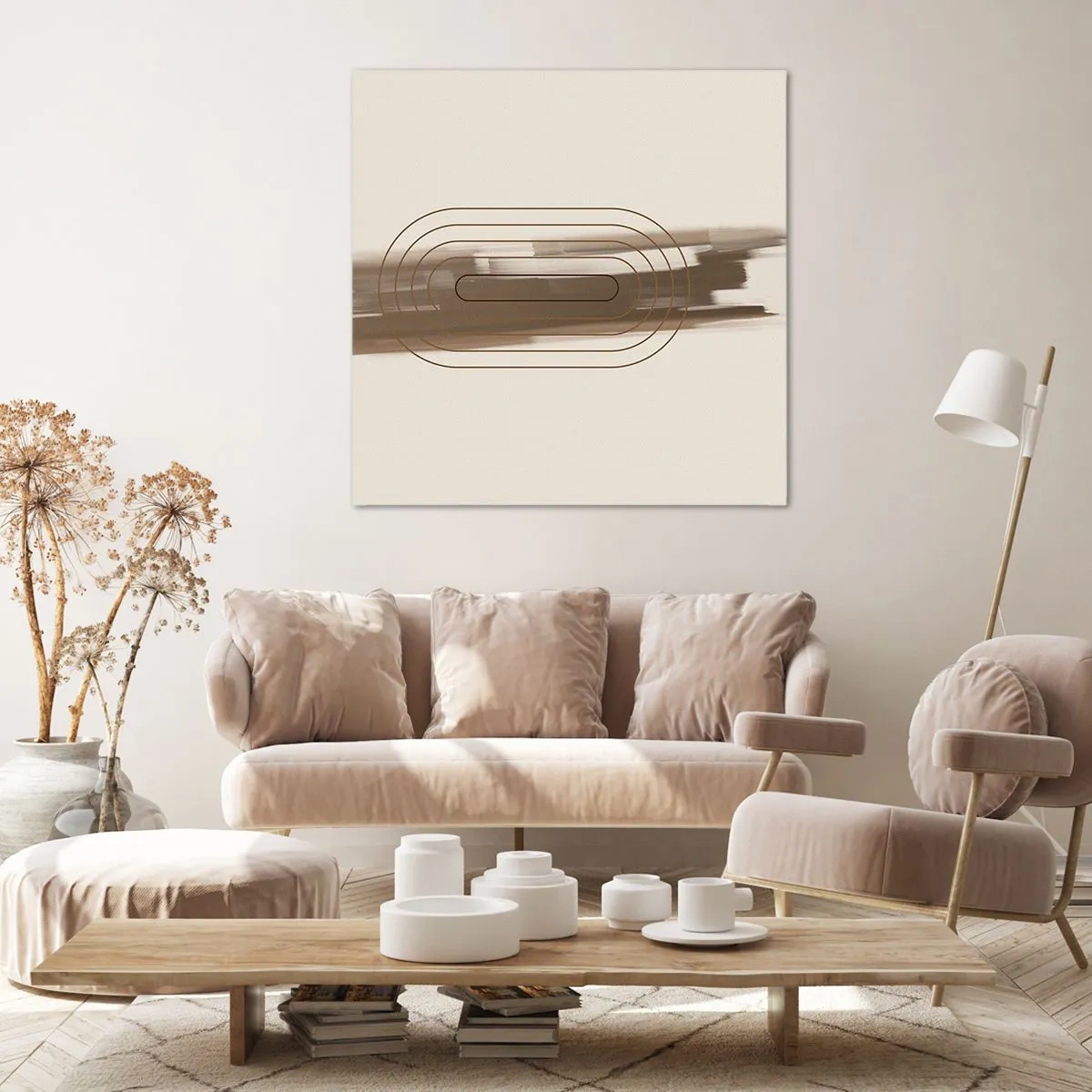 Quadro su tela - Stampe su Tela - Un soffio di grigio - 50x50 cm