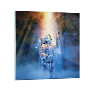 Quadro su vetro - Finalmente alla meta - 60x60 cm