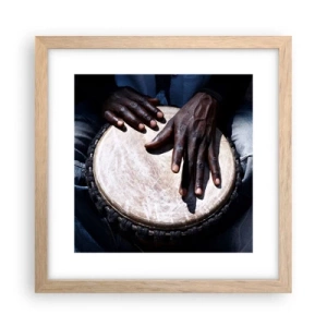 Poster in cornice rovere chiaro - Vivi al tuo ritmo - 30x30 cm