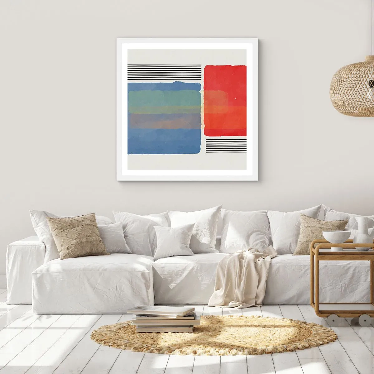 Poster in cornice bianca - Spirito e lettera della geometria - 40x40 cm