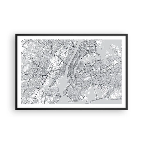 Poster in cornice nera - Anatomia della metropoli - 91x61 cm