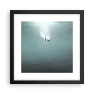 Poster in cornice nera - Nell'abbraccio dell'oceano - 30x30 cm