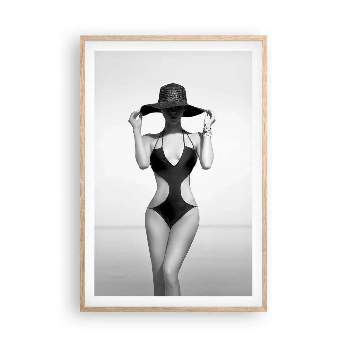 Poster in cornice rovere chiaro - Il mio nome è Eleganza - 61x91 cm