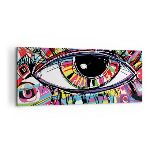 Quadro su tela - Stampe su Tela - Occhio colorato - anima colorata - 100x40 cm